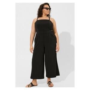 Torrid Black Studio Knit Tube Top Wide Leg Jumpsuit Sz.3 NWT